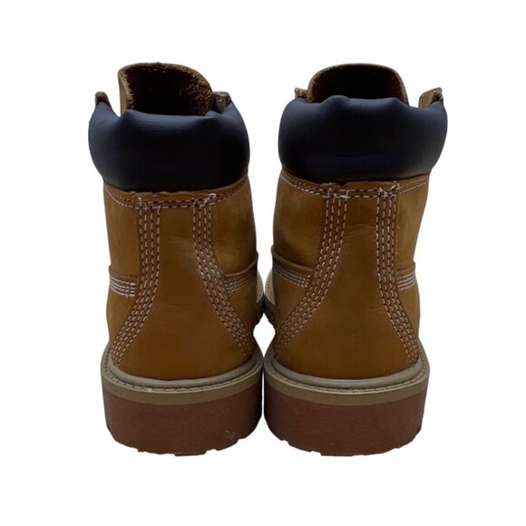 Timberland Premium Youth Brown Nubuck Waterproof Wheat 6" Boots Size 1.5M - Picture 5 of 11